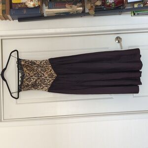 Gunne Sax classy strapless lace topped formal dress